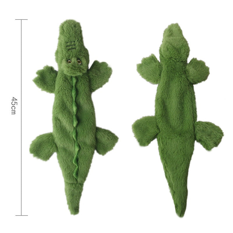 Plush Crocodile Dog Toy for Indoor Boredom Relief