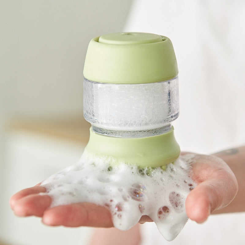 Pet Bath Brush With Shampoo Reservoir for Gentle Baths