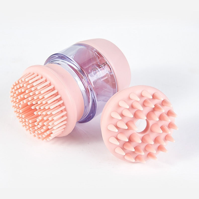 Pet Bath Brush With Shampoo Reservoir for Gentle Baths