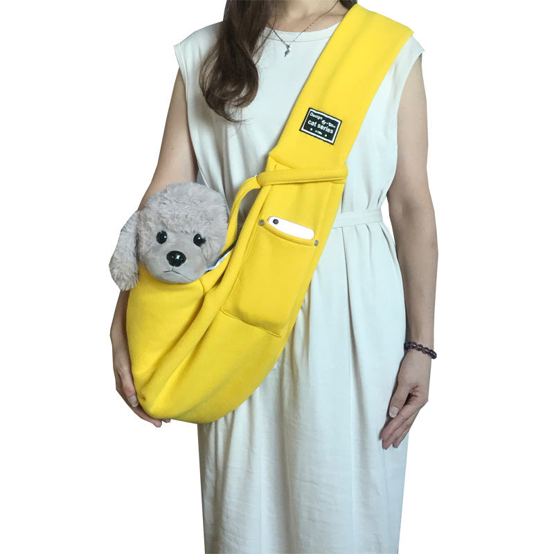Small Pet Shoulder Carrier Bag for Hands-Free Walks