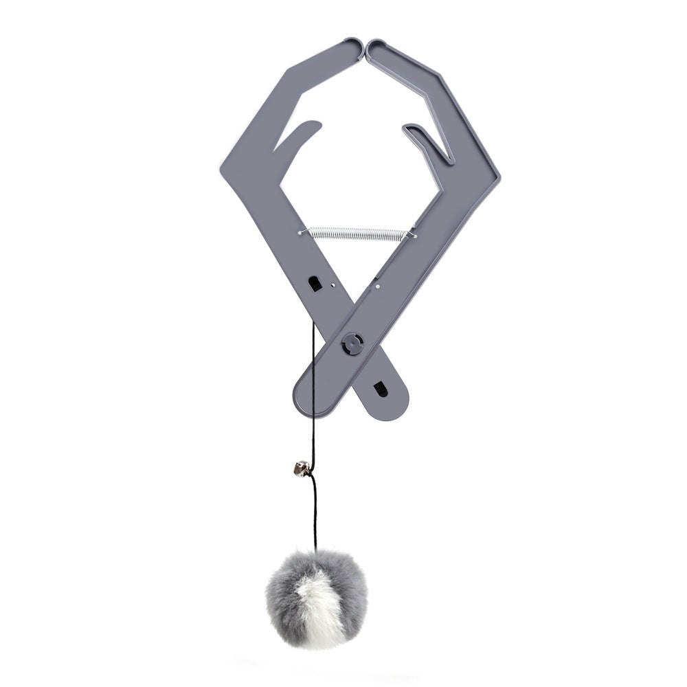 Adjustable Cat Door Toy for Hands-Free Indoor Play