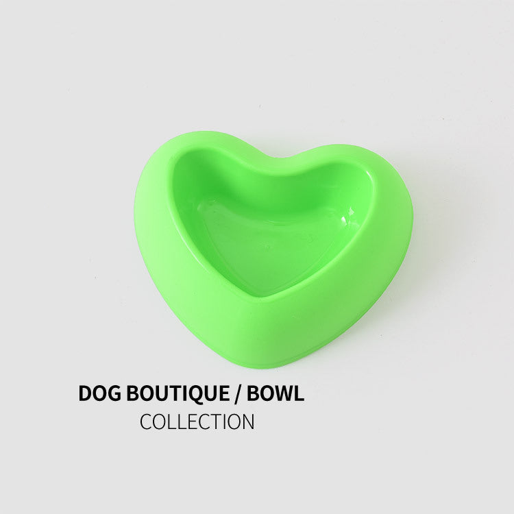 Heart Shaped Pet Bowl for Colorful Everyday Dog Cat Feeding