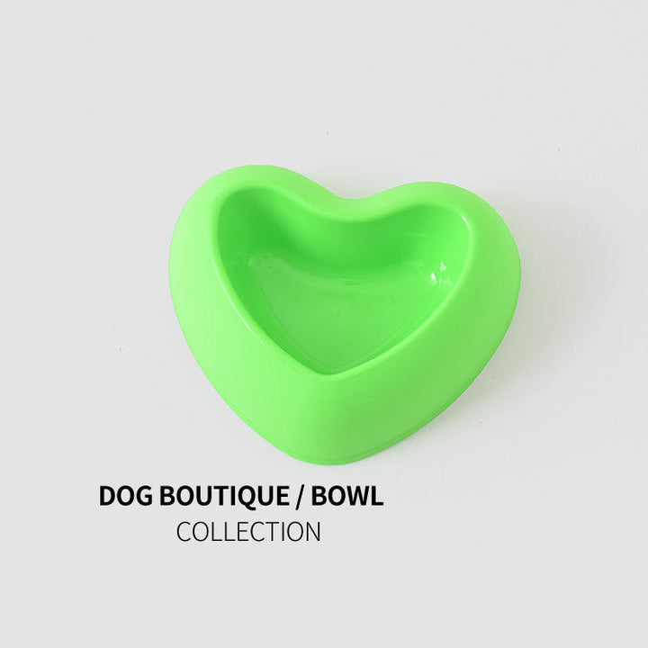 Heart Shaped Pet Bowl for Colorful Everyday Dog Cat Feeding