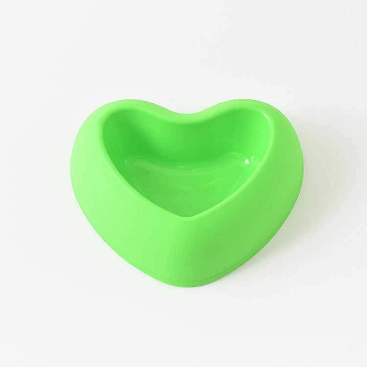 Heart Shaped Pet Bowl for Colorful Everyday Dog Cat Feeding