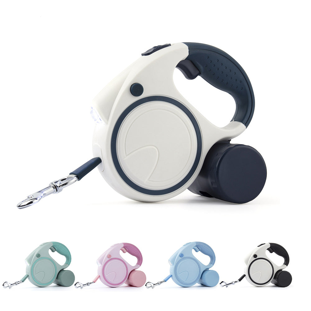 Retractable Dog Leash with Light for Night Walks