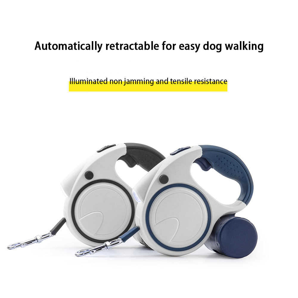 Retractable Dog Leash with Light for Night Walks