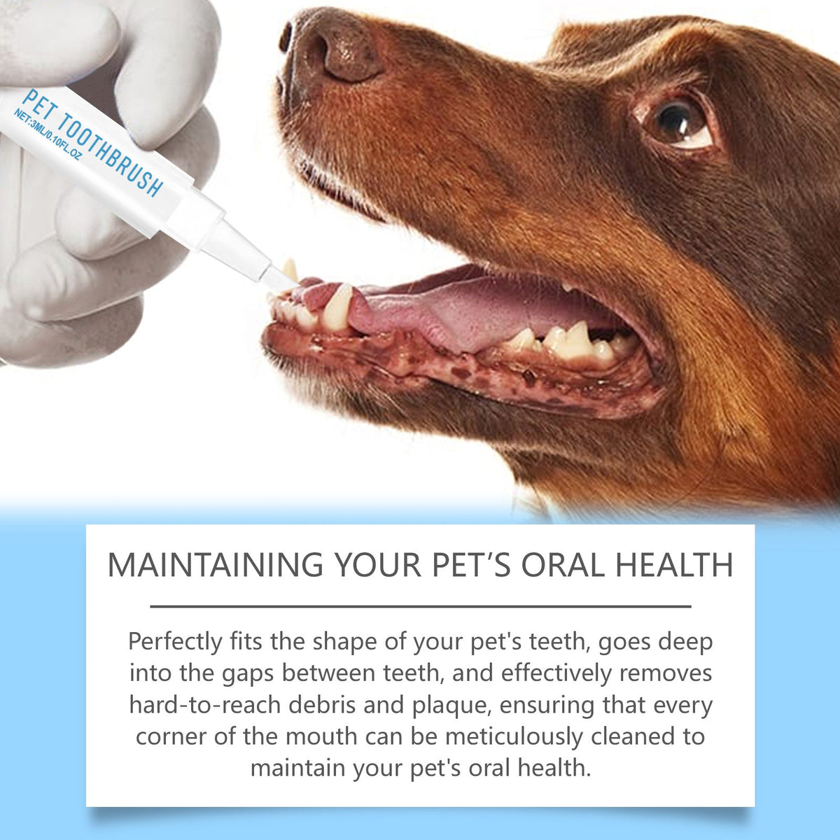 Pet Toothbrush Pen for Fresher Breath & Cleaner Teeth