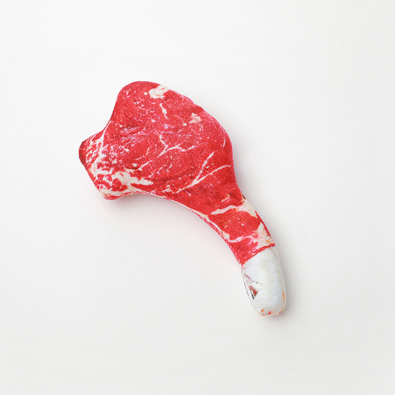 Food-Shaped Plush Dog Toys for Indoor Play & Fetch