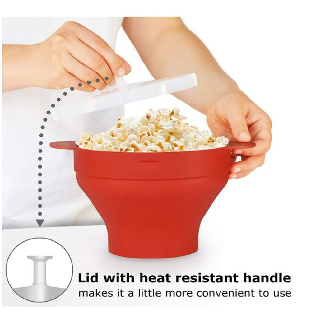 Silicone Microwave Popcorn Bowl That Pops Without Burning