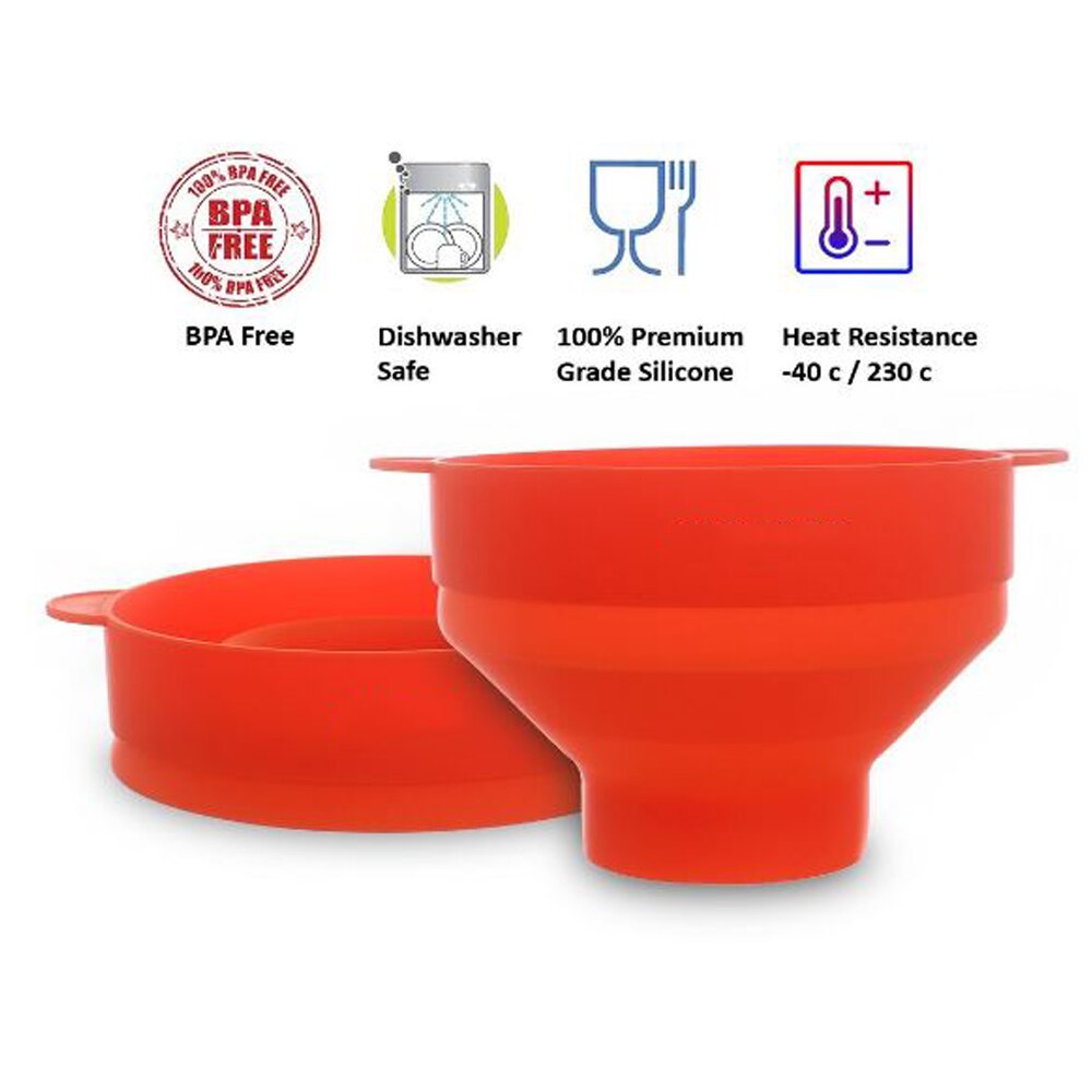 Silicone Microwave Popcorn Bowl That Pops Without Burning