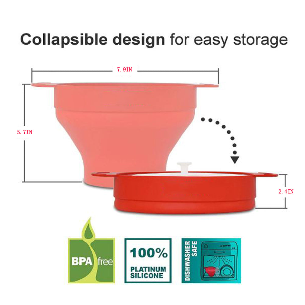 Silicone Microwave Popcorn Bowl That Pops Without Burning