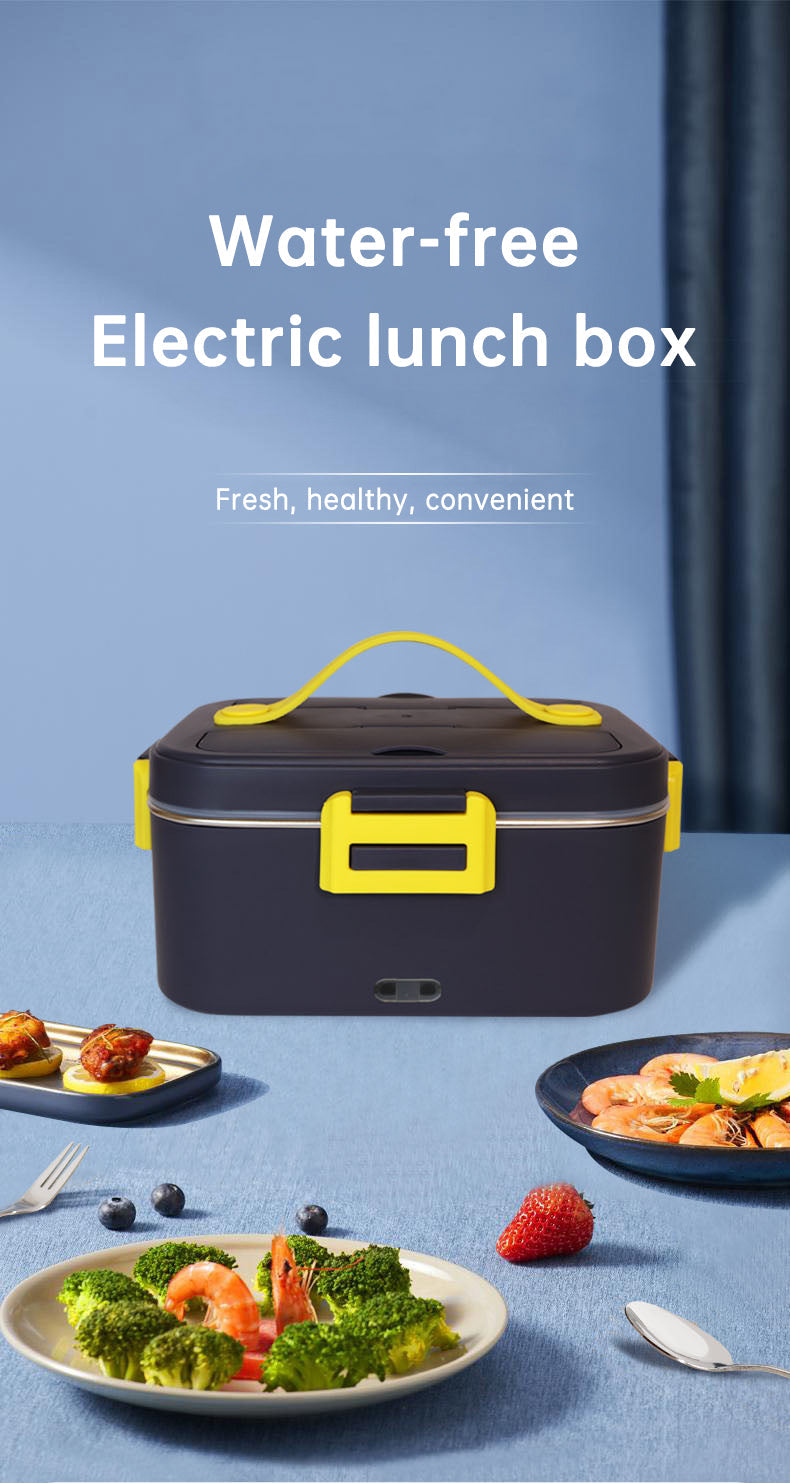 Electric Heated Lunch Box with 12V Car Plug, 1.8L