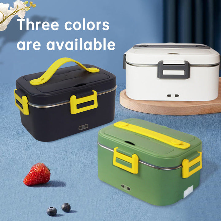 Electric Heated Lunch Box with 12V Car Plug, 1.8L