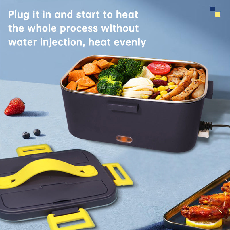 Electric Heated Lunch Box with 12V Car Plug, 1.8L