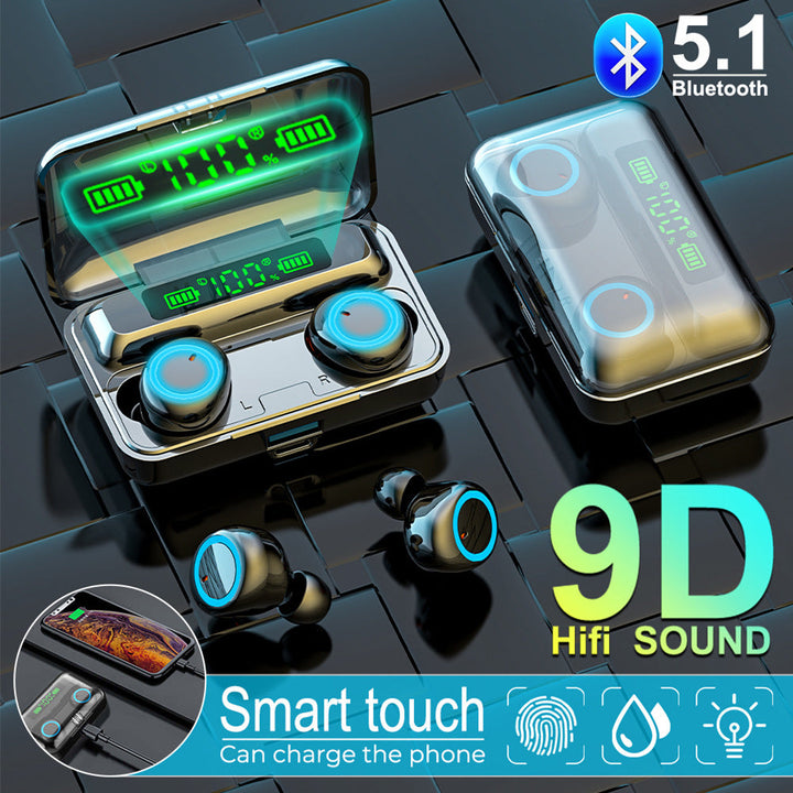 Wireless Earbuds with Power Bank & Battery Display