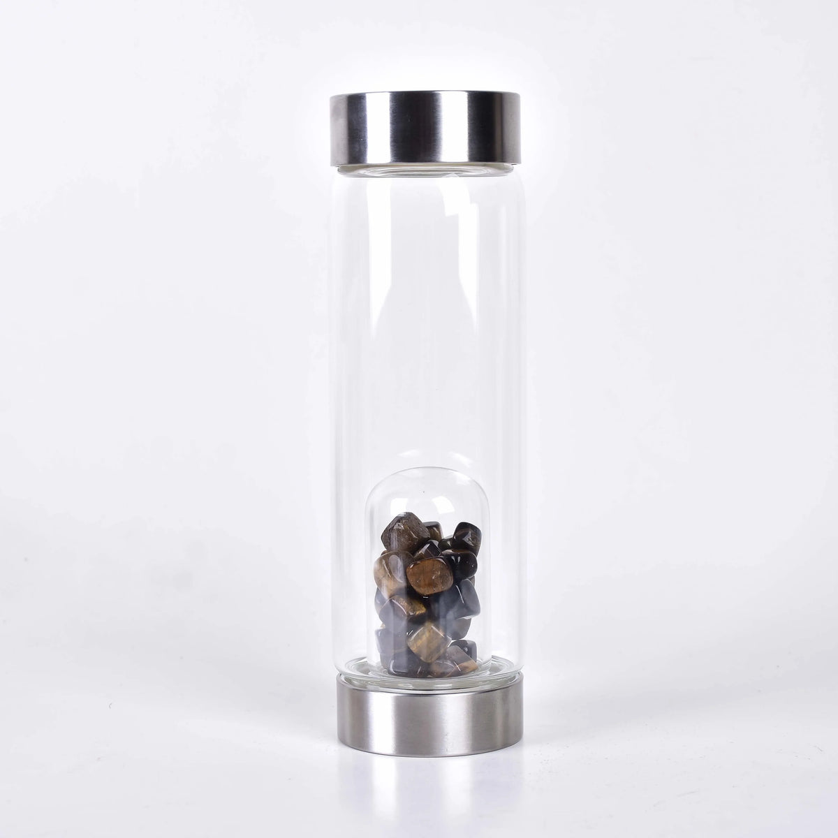 Rose Quartz Glass Water Bottle for Mindful Hydration