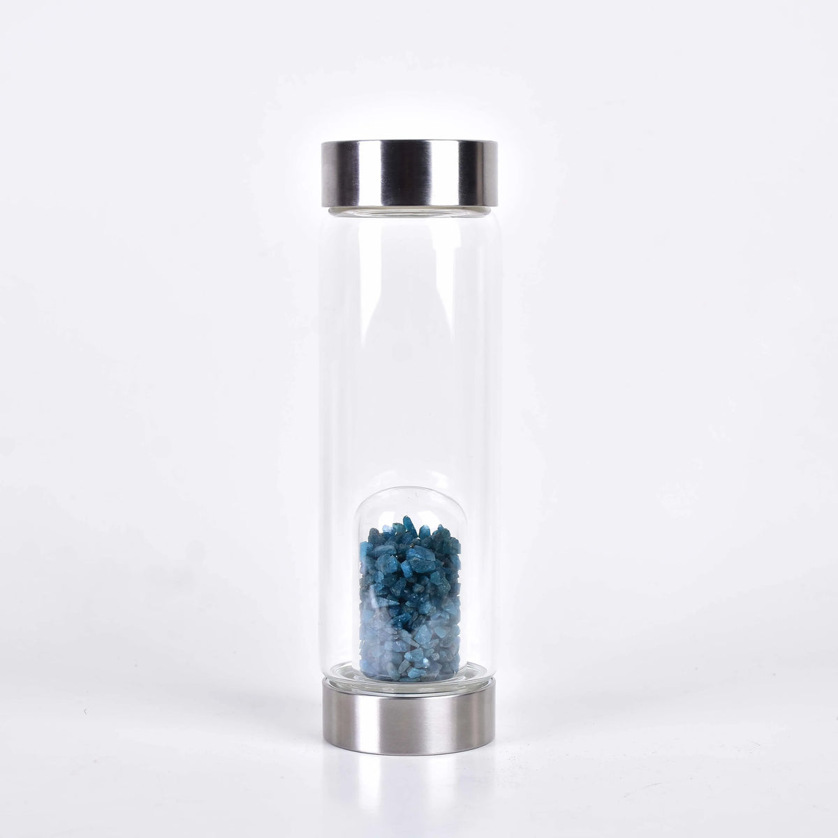 Rose Quartz Glass Water Bottle for Mindful Hydration