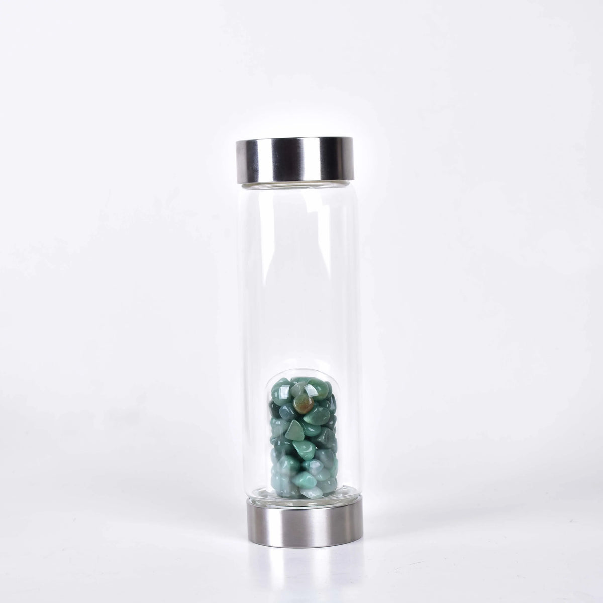 Rose Quartz Glass Water Bottle for Mindful Hydration