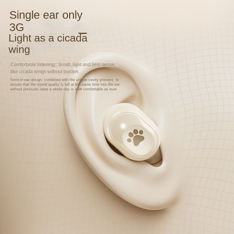 Cream Wireless Earbuds with Touch Control & ENC Calls