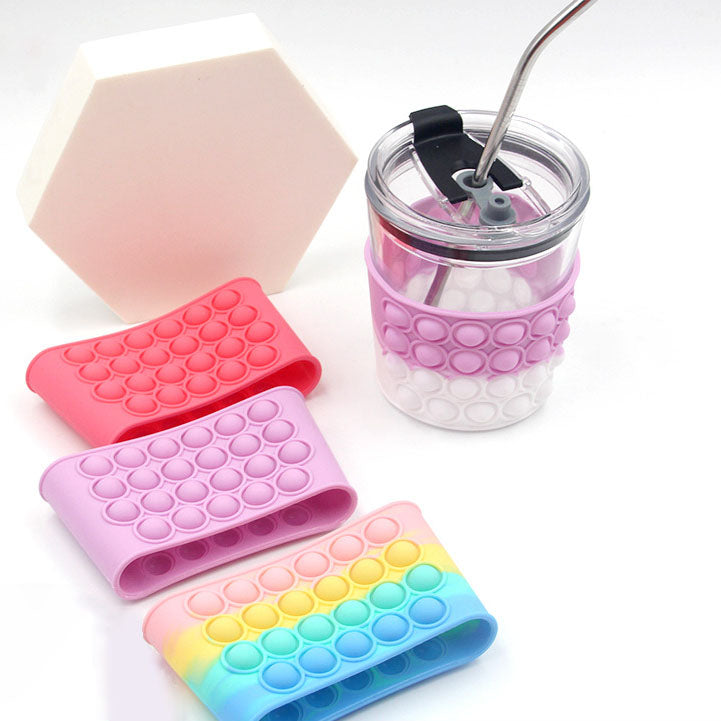 Silicone Bubble Cup Sleeve for Grip & Heat Comfort