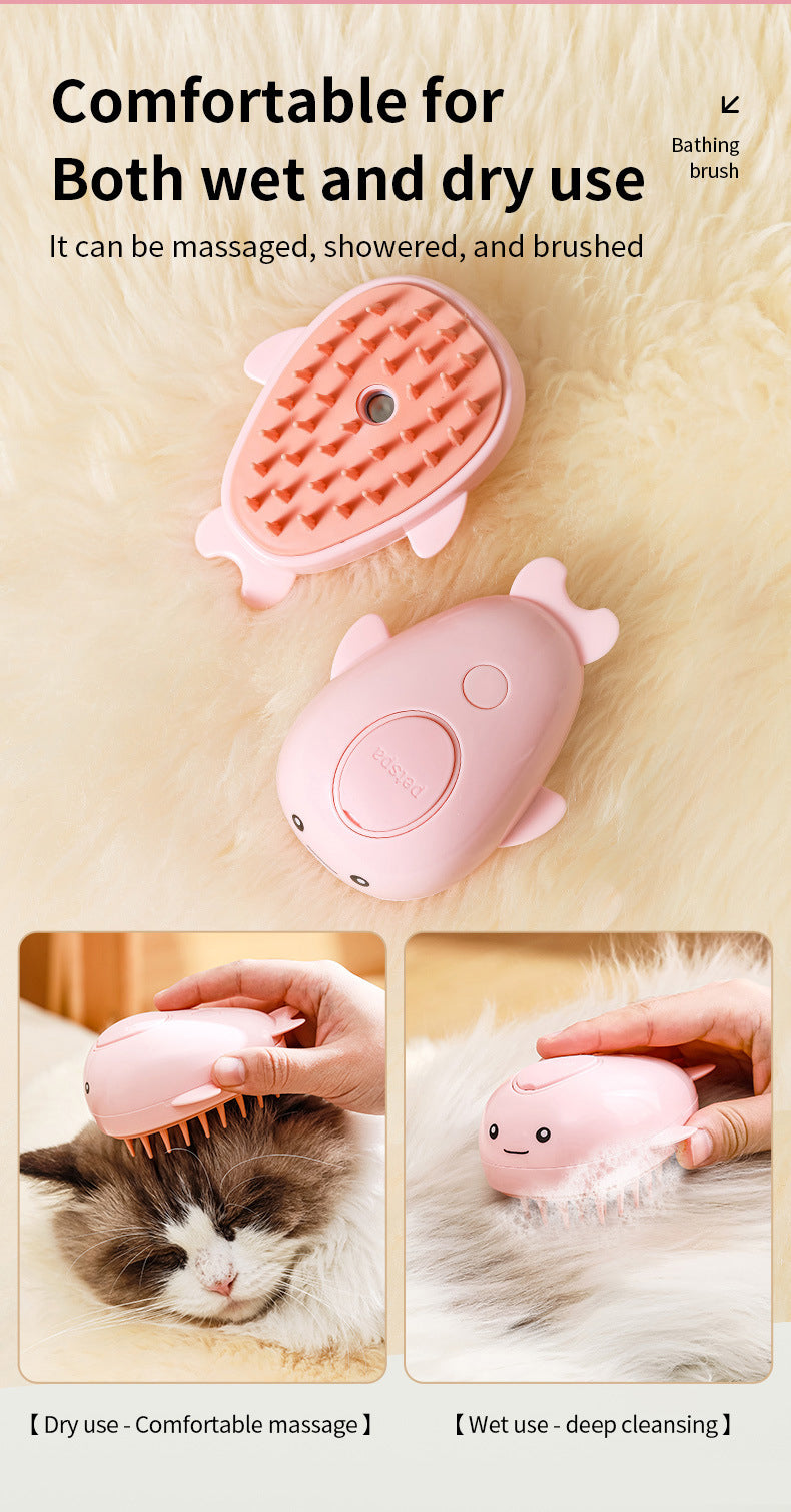 Rechargeable Spray Pet Brush for Easy Cat Grooming