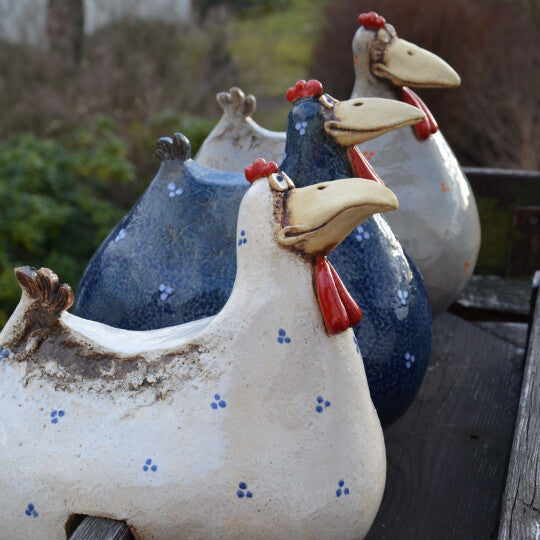 Resin Chicken Ornaments for Playful Farmhouse Decor