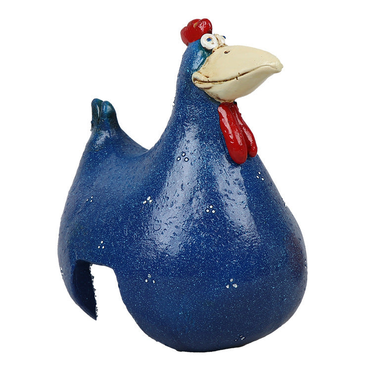 Resin Chicken Ornaments for Playful Farmhouse Decor