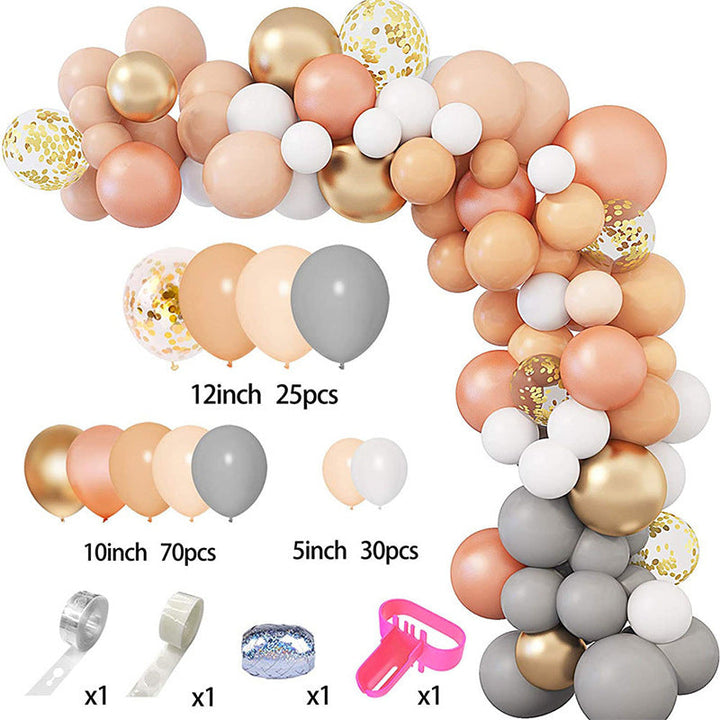 Retro Peach Balloon Garland Kit for Wedding Backdrops