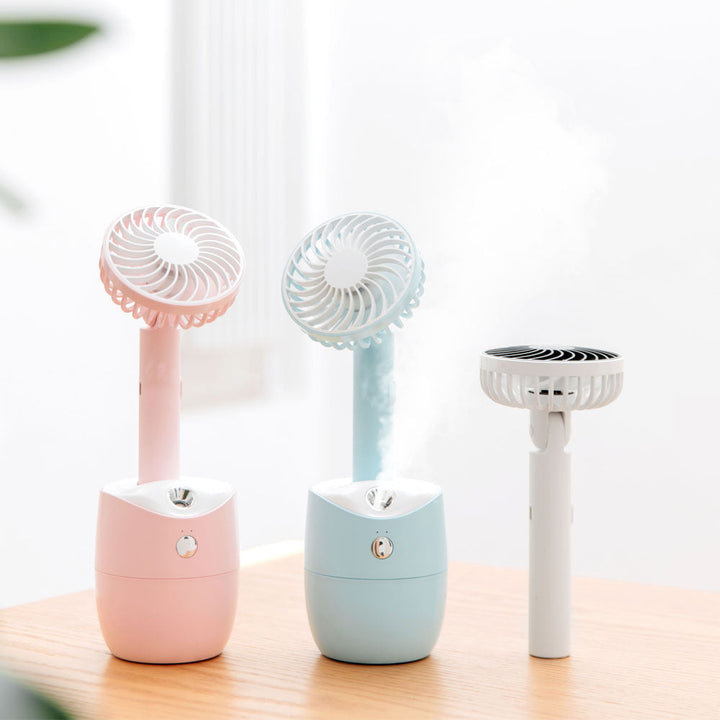 Rechargeable Mini Handheld Fan With Mist Humidifier