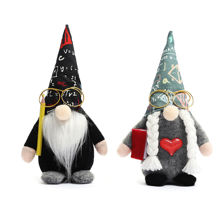 School Gnome Doll Set for Classroom Desk Decorations