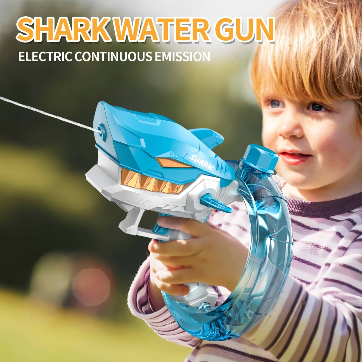Electric Water Gun Toy Shark Continuous Water Blaster