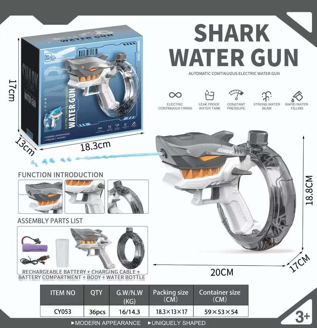Electric Water Gun Toy Shark Continuous Water Blaster