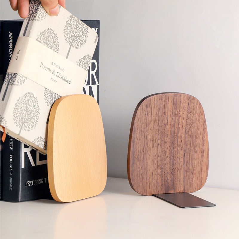 Solid Wood Bookends for Neat, Stylish Bookshelf Storage