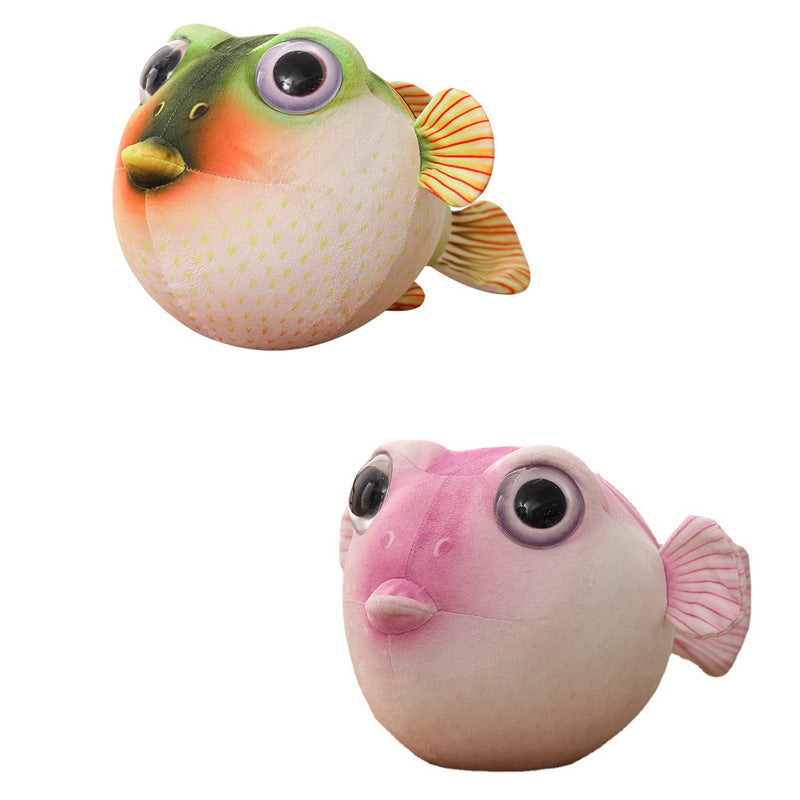Pufferfish Plush Pillow – Colorful Cuddly Room Decor