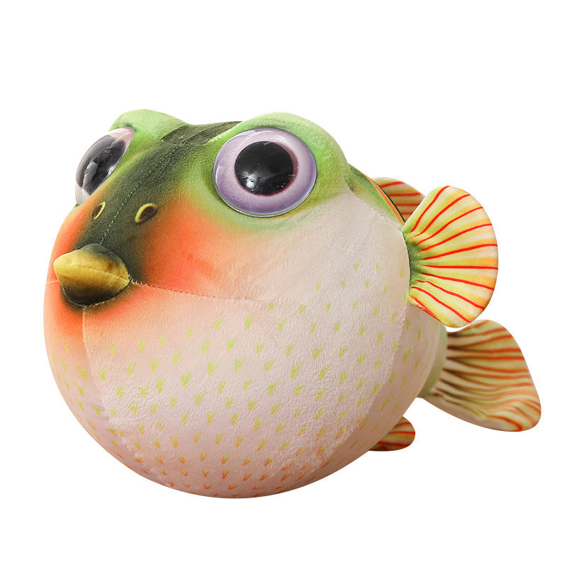 Pufferfish Plush Pillow – Colorful Cuddly Room Decor