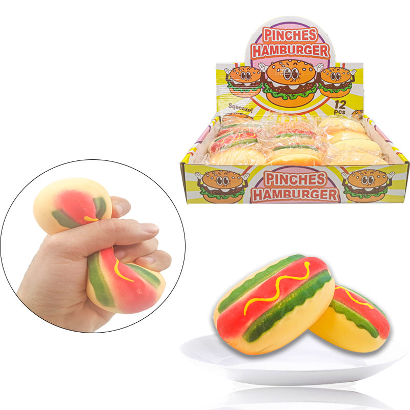 Slow-Rebound Hot Dog Fidget Toy for Tactile Play