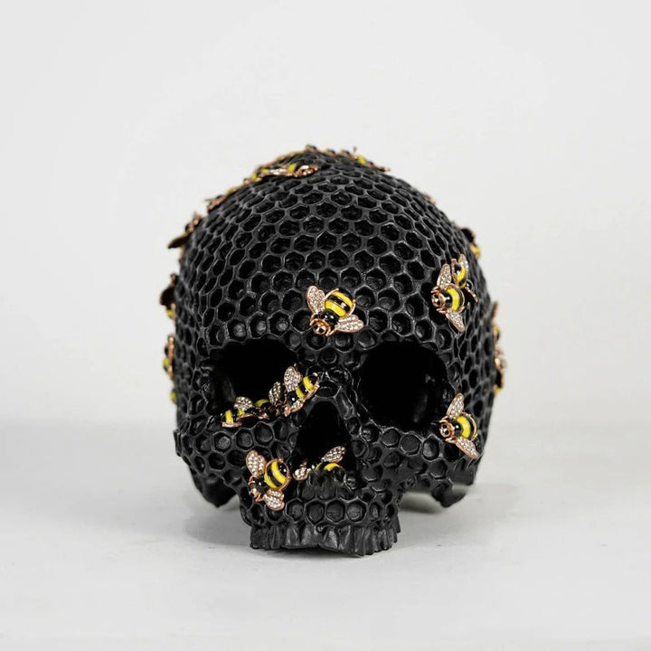 Honeycomb Skull Sculpture for Dramatic Desktop Decor