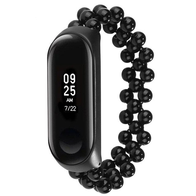 Beaded Stretch Strap for Mi Band 3 and 4 Fashion Look