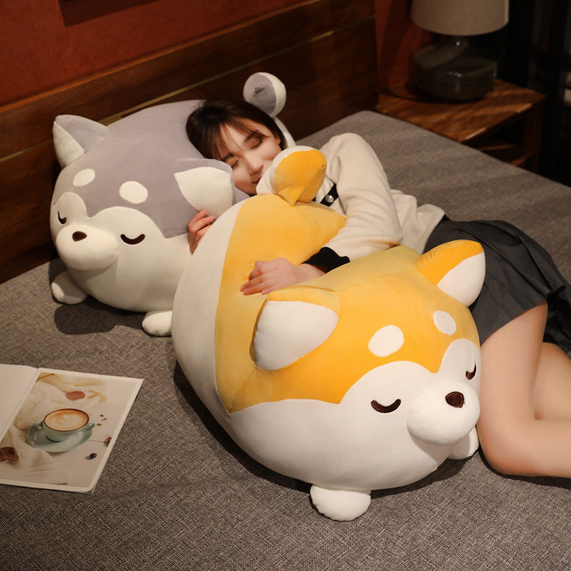 Oversized Dog Plush Pillow for Cozy Bedtime Cuddles