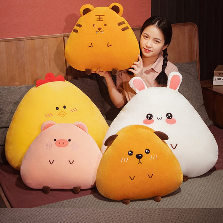 Jumbo Plush Animal Pillow - Soft Cuddle Cushion Décor
