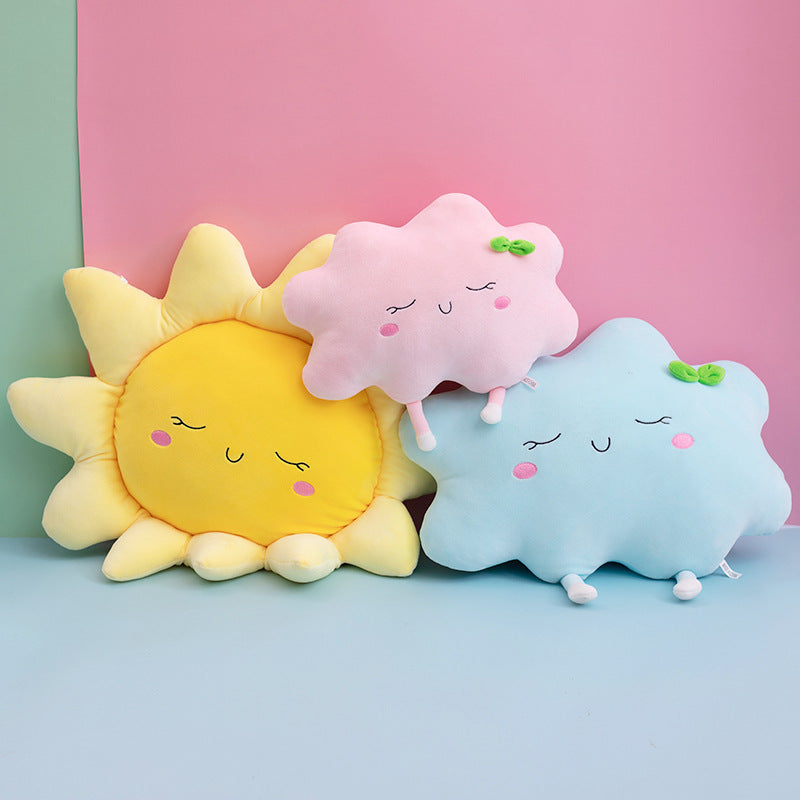 Plush Sun Pillow Cushion for Cozy Pastel Home Decor