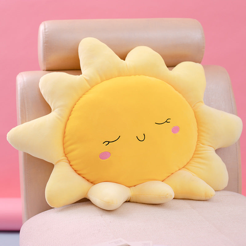 Plush Sun Pillow Cushion for Cozy Pastel Home Decor