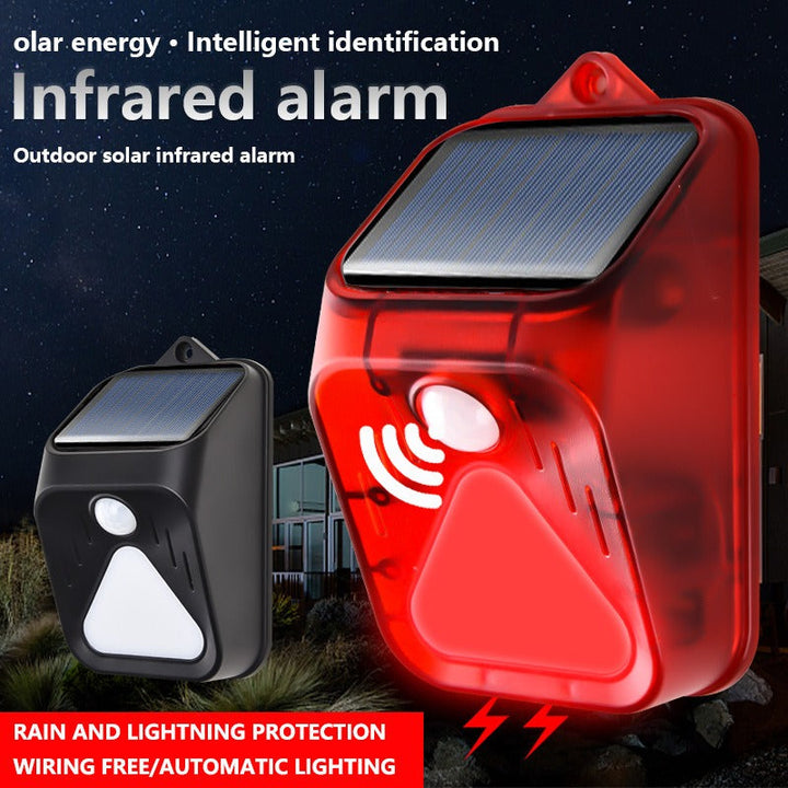 Solar Infrared Alarm Light for Outdoor Intruder Alerts