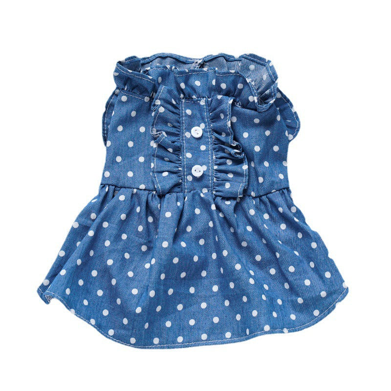 Pet Denim Dress for Small Dogs & Cats | Spring Style