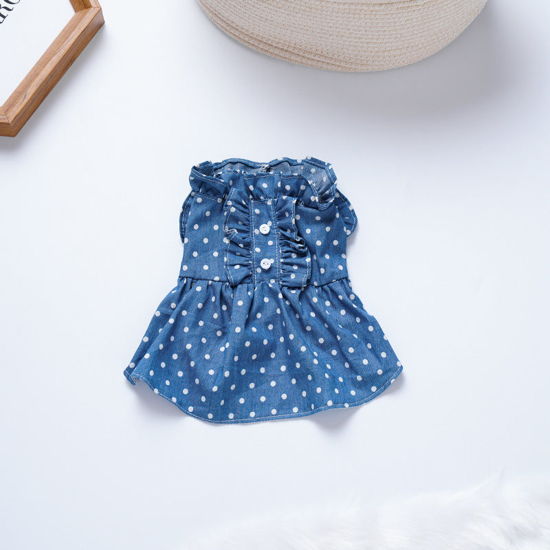Pet Denim Dress for Small Dogs & Cats | Spring Style
