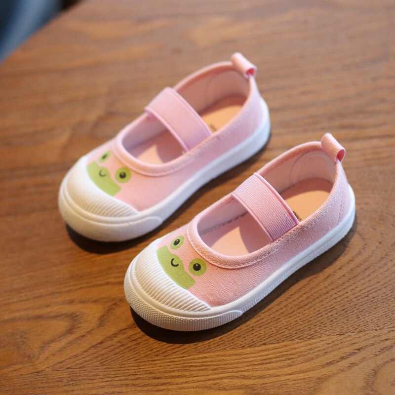 Kids Canvas Shoes With Easy Straps & Everyday Sole Grip
