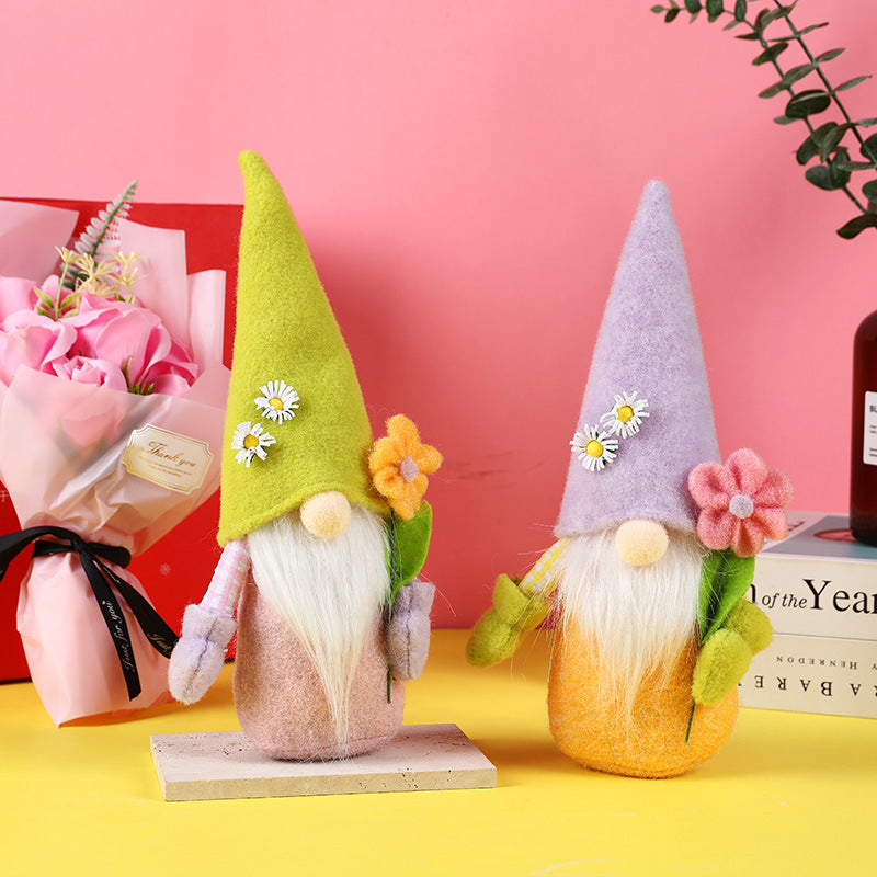 Spring Flower Gnome Dolls for Whimsical Home Decor