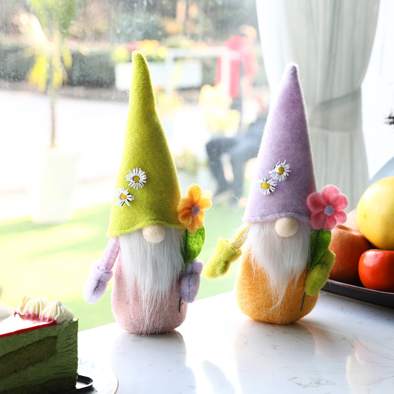 Spring Flower Gnome Dolls for Whimsical Home Decor