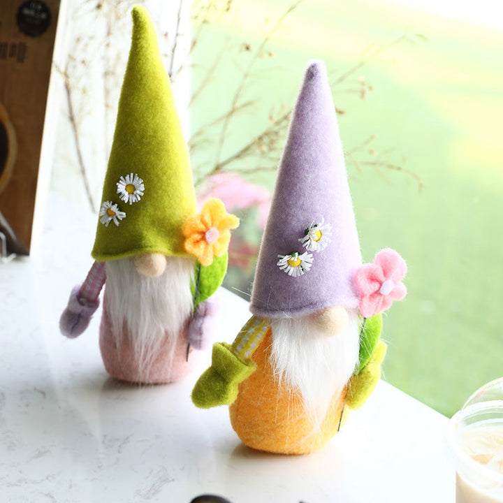 Spring Flower Gnome Dolls for Whimsical Home Decor