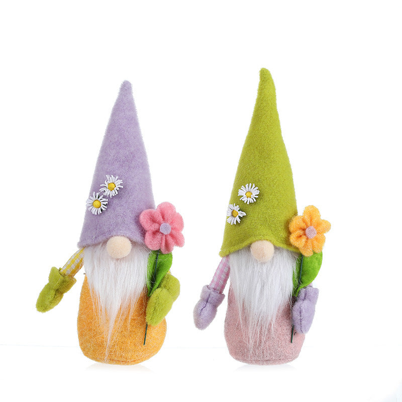 Spring Flower Gnome Dolls for Whimsical Home Decor